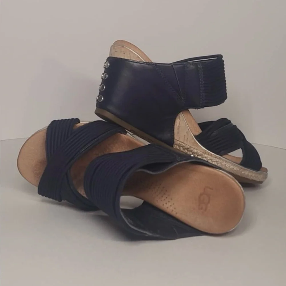 UGG Navy Blue, Wedge Sandals Women’s 6 - Picture 5 of 8